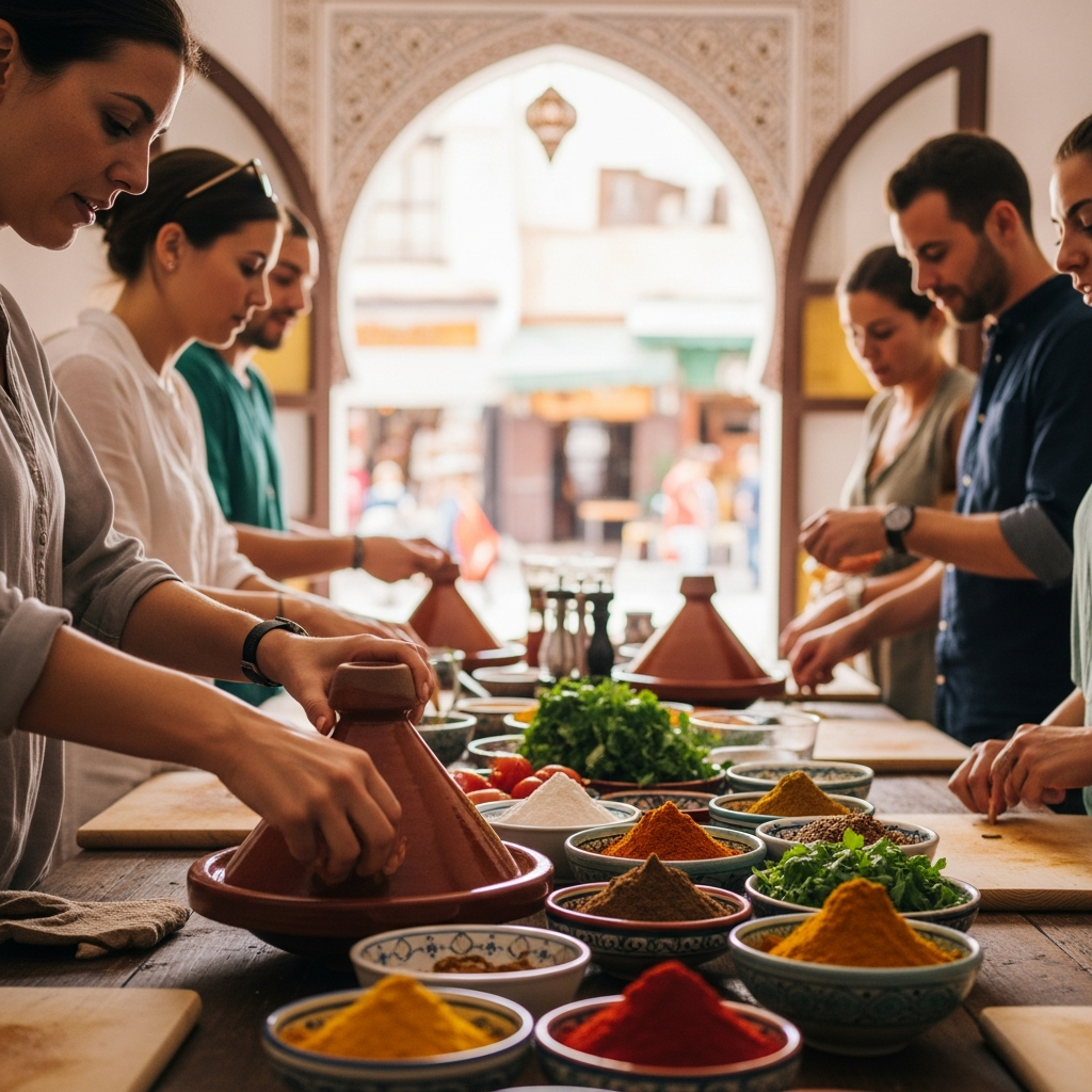 Illustration of Morocco Cooking Classes: Discover Best Tagine & Couscous Across Regions!