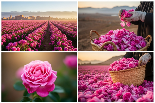 Illustration of Morocco in April: Best Time to Visit Stunning Rose Valley Bloom