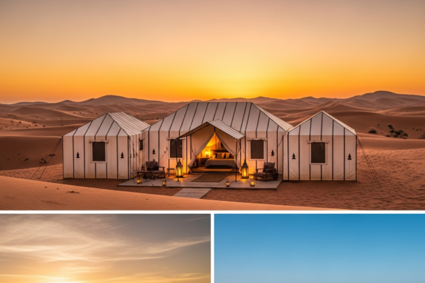 Illustration of Morocco Luxury Honeymoon: Stunning Desert Glamping & Effortless Ocean Breezes
