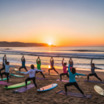 Illustration of Surf Yoga Morocco: Find Stunning Balance on the Atlantic Coast