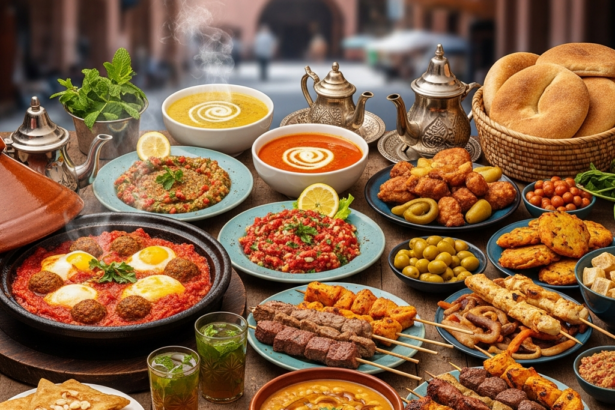 Illustration of Best Moroccan Street Food: 15 Must-Try Eats Beyond Jemaa el-Fnaa