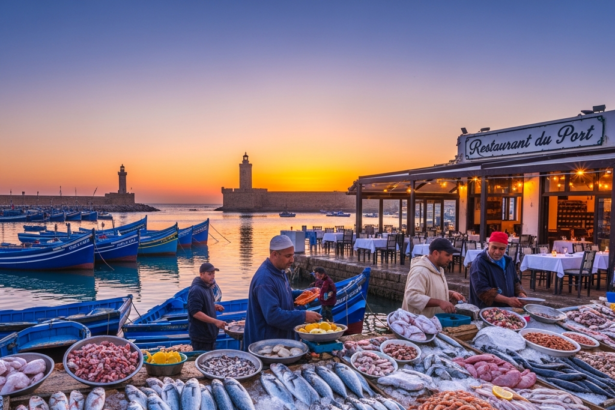 Illustration of Essaouira Seafood: Best Fish Markets & Stunning, Fresh Restaurants