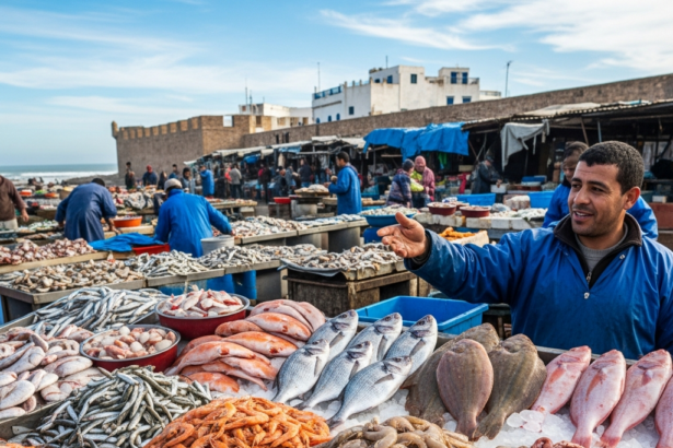 Illustration of Essaouira Seafood: Best Markets & Restaurants for Fresh, Affordable Catch