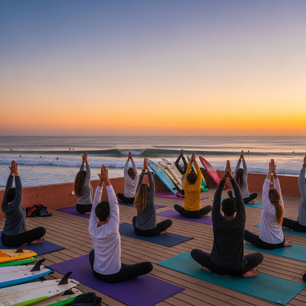 Illustration of Imsouane Surf Yoga Retreats: Best Affordable & Stunning Escape