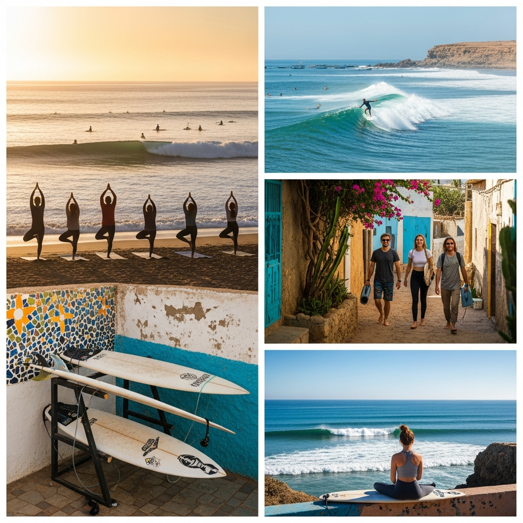 Illustration of Imsouane Surf Yoga Retreats: Best Affordable & Stunning Escape