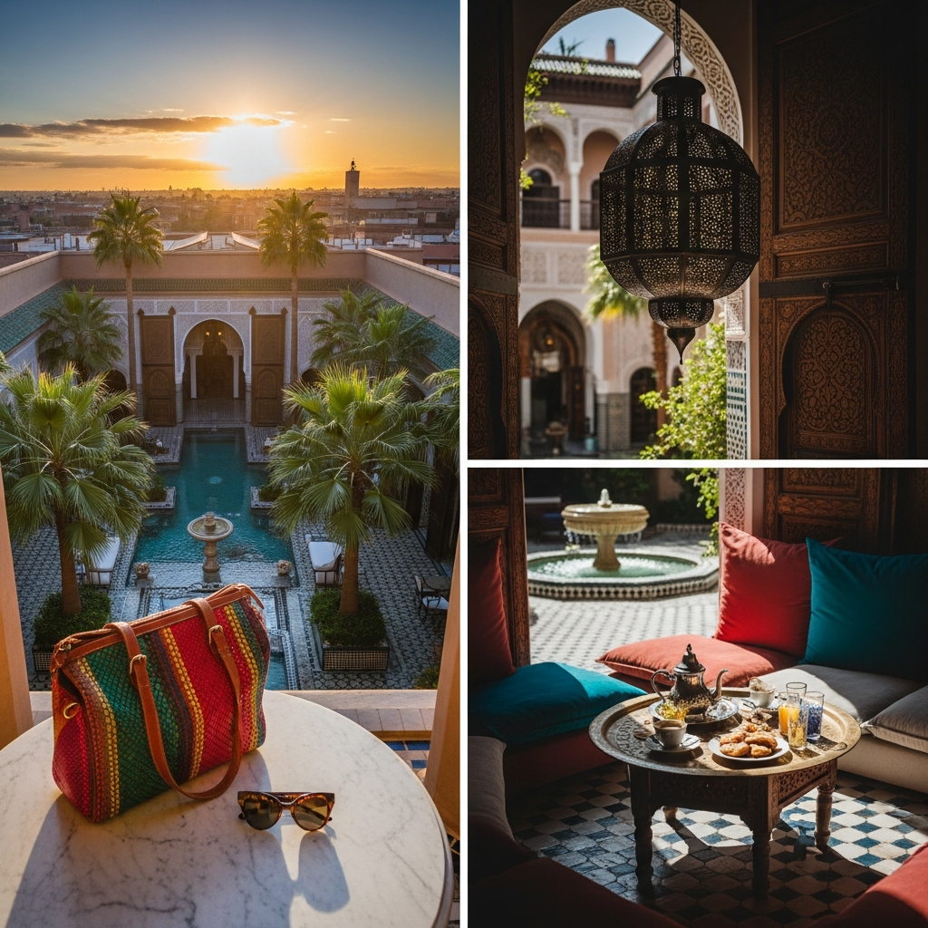 Illustration of Luxury Riads Morocco: Discover Stunning & Affordable Stays