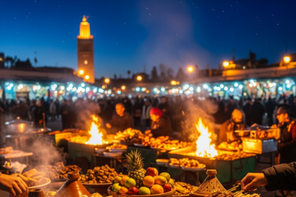 Illustration of Marrakesh Street Food: Best Jemaa el-Fnaa Guide & Must-Try Delights