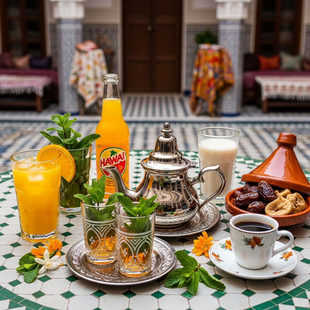 Illustration of Moroccan Drinks: The Best Tourist's Guide to Must-Try Refreshments