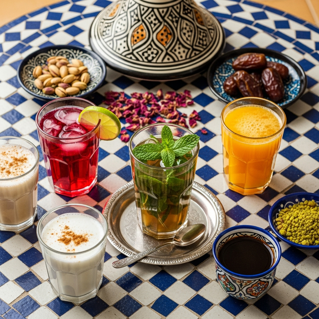 Illustration of Moroccan Drinks: The Best Tourist's Guide to Must-Try Refreshments
