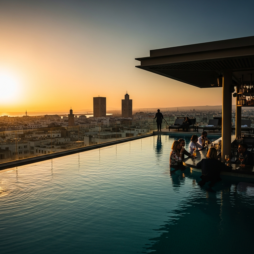 Illustration of Rabat Hotels Rooftop: 7 Stunning Hotels with Breathtaking Views